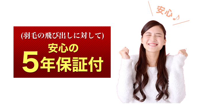 安心のメーカー5年間保証
