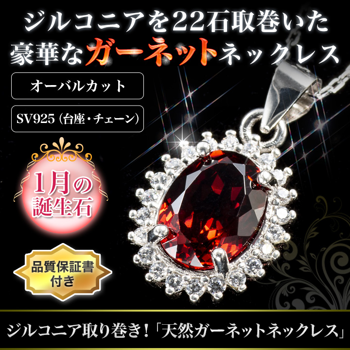 存在感バッチリ 天然ガーネットネックレス ジルコニア取り巻き 1月の誕生石 快適生活 ライフサポート 存在感バッチリ 天然ガーネットネックレス ジルコニア取り巻き 1月の誕生石 快適生活 ライフサポート