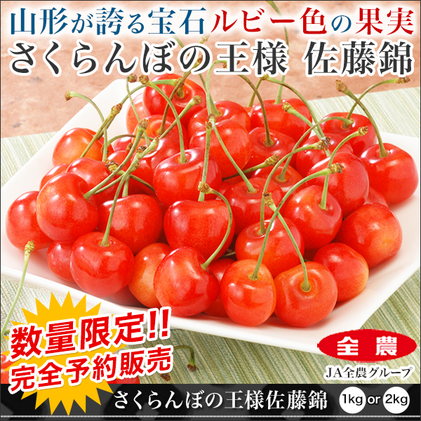 産地直送予約販売商品「さくらんぼの王様佐藤錦」