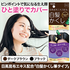 日高昆布エキス配合「白髪かくし筆タイプ」 2本/4本
