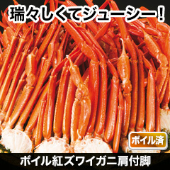 ボイル紅ズワイガニ肩付脚 総重量:約2.4kg(正味2kg)/総重量:約4.8kg(正味4kg)
