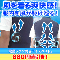 【値引き】アイスパック付き「電動ファン付きアイスベスト」