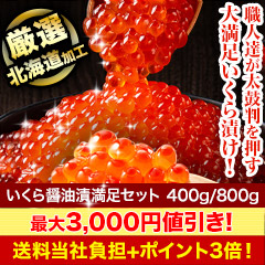 【送料当社負担】いくら醤油漬満足セット 400g/800g