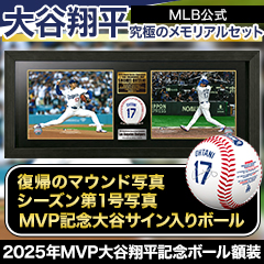 2025年MVP大谷翔平記念ボール額装