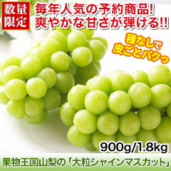 果物王国山梨の「大粒シャインマスカット」 900g/1.8kg