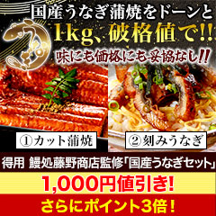 【セール限定価格】得用 鰻処藤野商店監修「国産うなぎセット1kg」