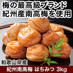★半額キャンペーン★【豪華ごちそう定期便月々7,980円コース】紀州南高梅 はちみつ 3kg