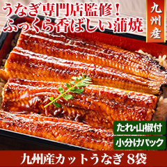 ★半額キャンペーン★【豪華ごちそう定期便月々9,980円コース】九州産カットうなぎ 8袋
