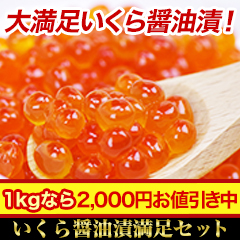 【冬グルメ値引き】いくら醤油漬満足セット 500g/1kg