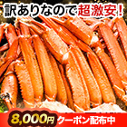 訳ありボイルトゲズワイガニ肩付脚 総重量:約4.8kg(正味4kg)