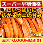 【スーパー早割価格】得得ボイルトゲズワイガニ肩付脚 総重量:約2.4kg(正味2kg)/総重量:約4.8kg(正味4kg)