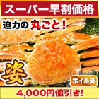 【スーパー早割価格】ボイルズワイガニ姿まるごと 総重量:約2.4kg(5尾 正味2kg)