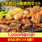 【セール限定価格】老舗肉屋が厳選！「人気部位4種焼肉セット」2.5kg