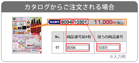 カタログからご注文される場合