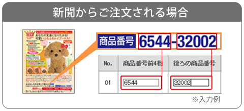 新聞からご注文される場合